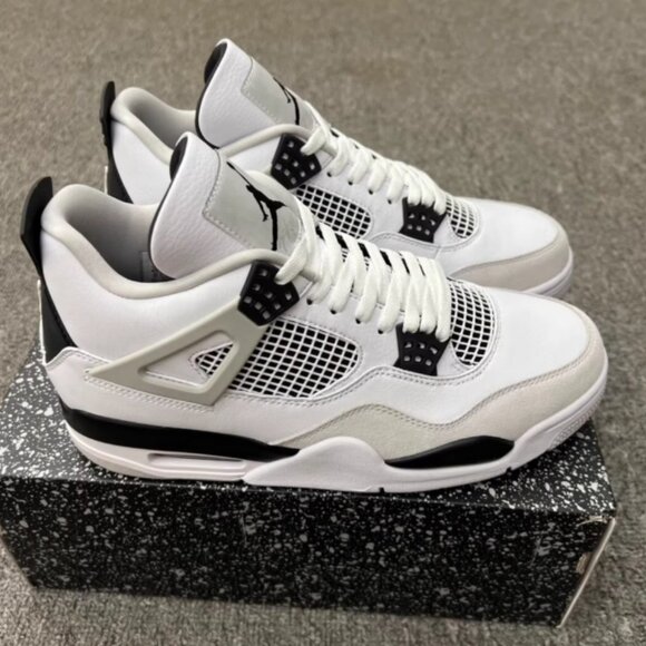 Jordan 4 Retro Mid Military Black Sneakers - Picture 1 of 9